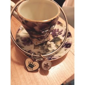 Juicy Couture Silver and Gold Charm Bangle